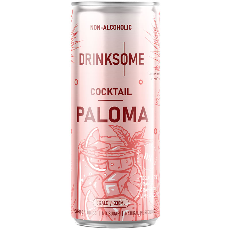 Напиток коктейль безалкогольный «Drinksome» Paloma 0%alc. Non - Alcoholic., Дринксом Палома без сахара, 0.33л, банка