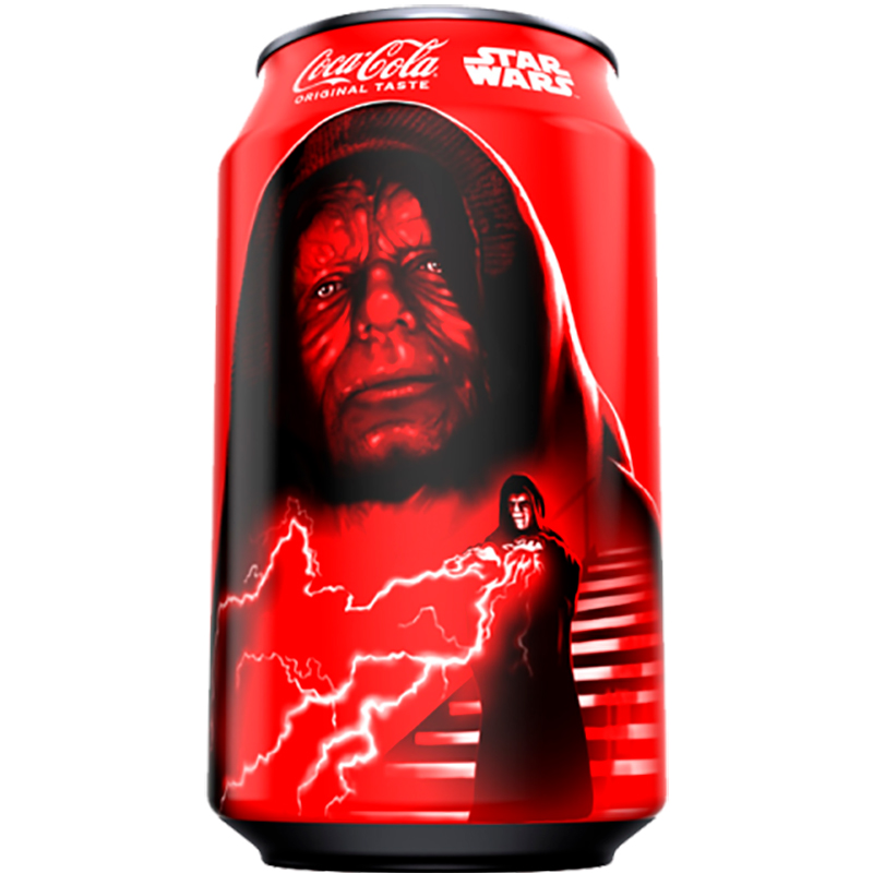 Газированный напиток «Coca-Cola» Star Wars Limited Edition, Кока Кола Лимитед Эдишен Звездные войны (США) (в упаковке вид героев непредсказуемо разный) 0.355л. банка