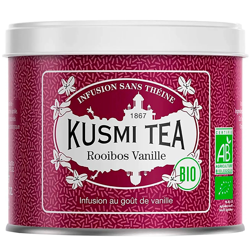 Чай красный Kusmi tea "Rooibos Vanille", Кусми Ройбуш Ваниль (BIO, Organic Tea), банка 100гр