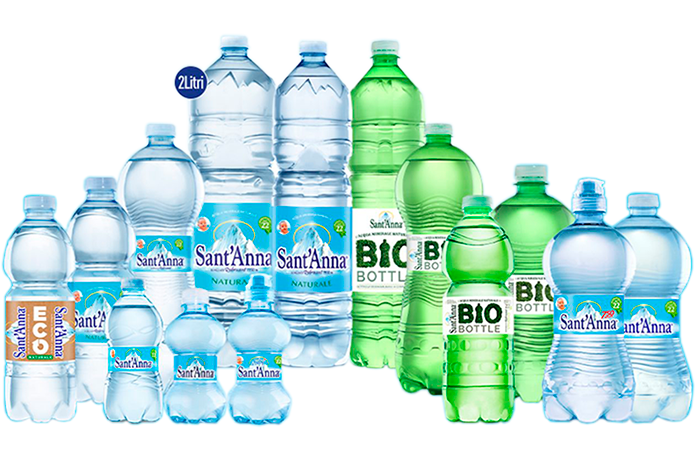 Минеральная вода Sant Anna (Италия) добывается в высокогорных родниках на высоте 1900 метров