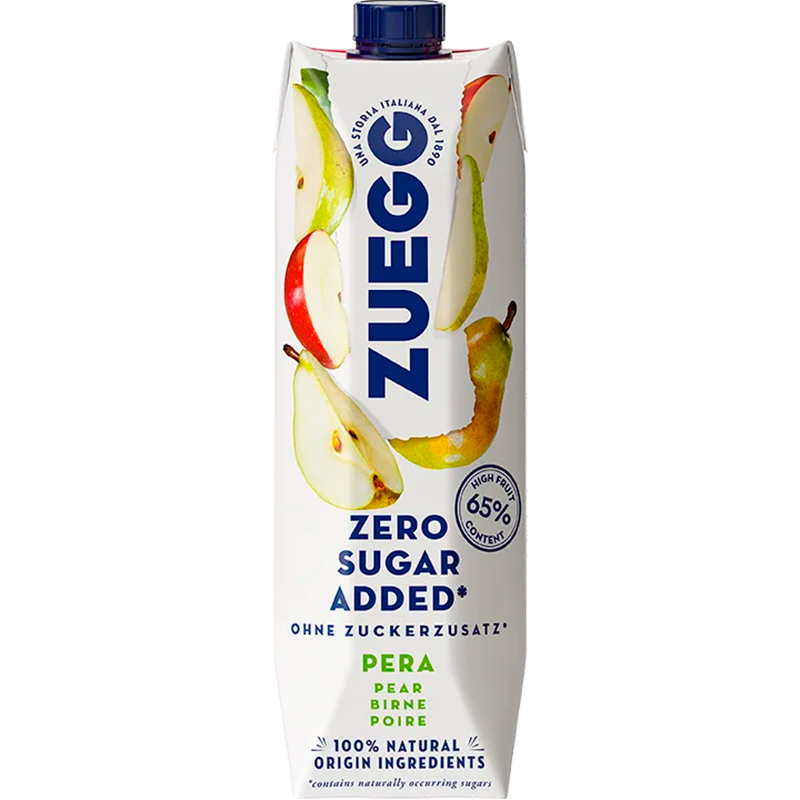 Сок Zuegg Pear Zero Sugar, Зуег Груша без сахара 1л, tetra pac