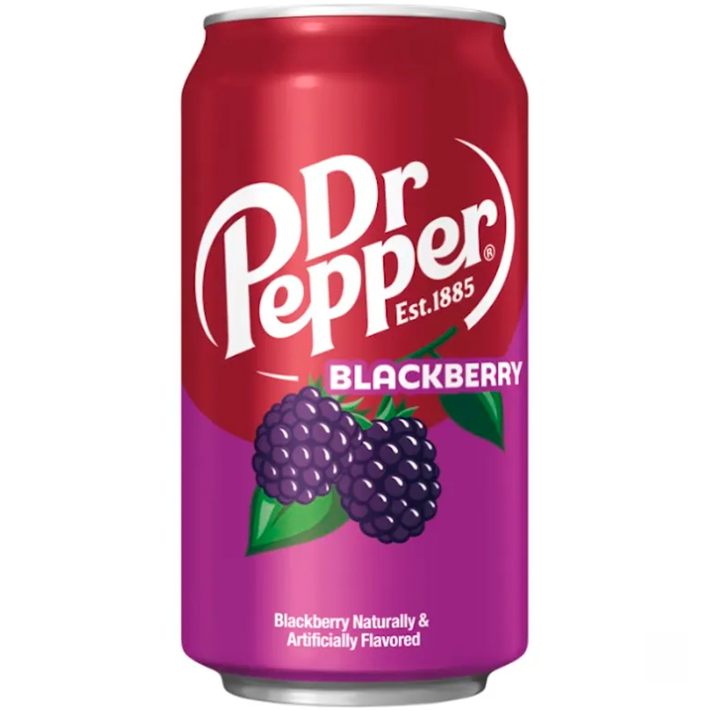 Газированный напиток Dr. Pepper Blackberry, Доктор Пеппер Ежевика 0.355л, банка (США)