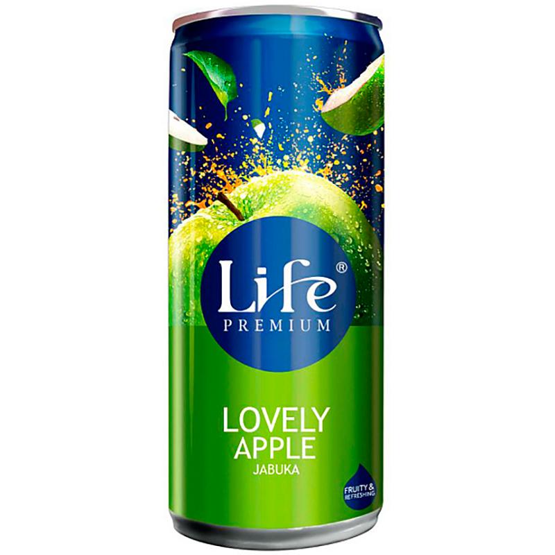 Нектар "Любимое яблоко" т.м. "life Premium", 0.25л (алюминиевая банка)