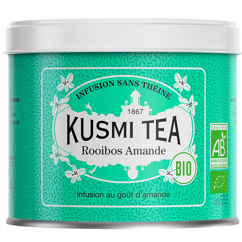 Чай красный Kusmi tea "Almond Rooibos", Кусми Ройбуш, Миндаль (BIO, Organic Tea), банка 100гр