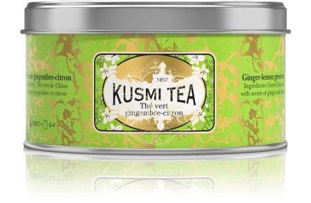 Kusmi tea Ginger-Lemon Green Tea / Имбирно -лимонный зеленый чай Банка, 125гр.