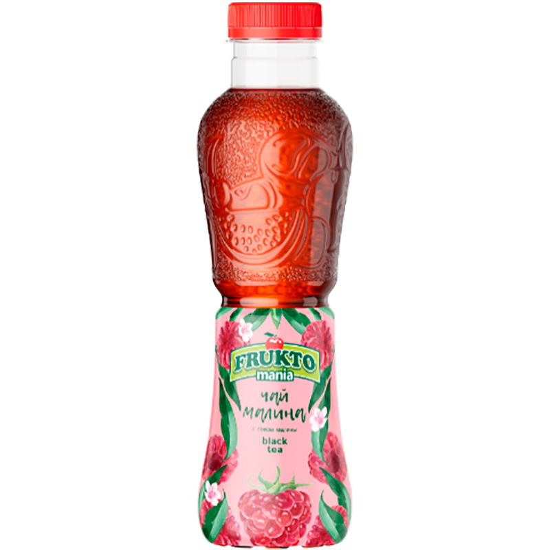 Черный чай «Fruktomania», Фруктомания Малина 0.5л, пэт