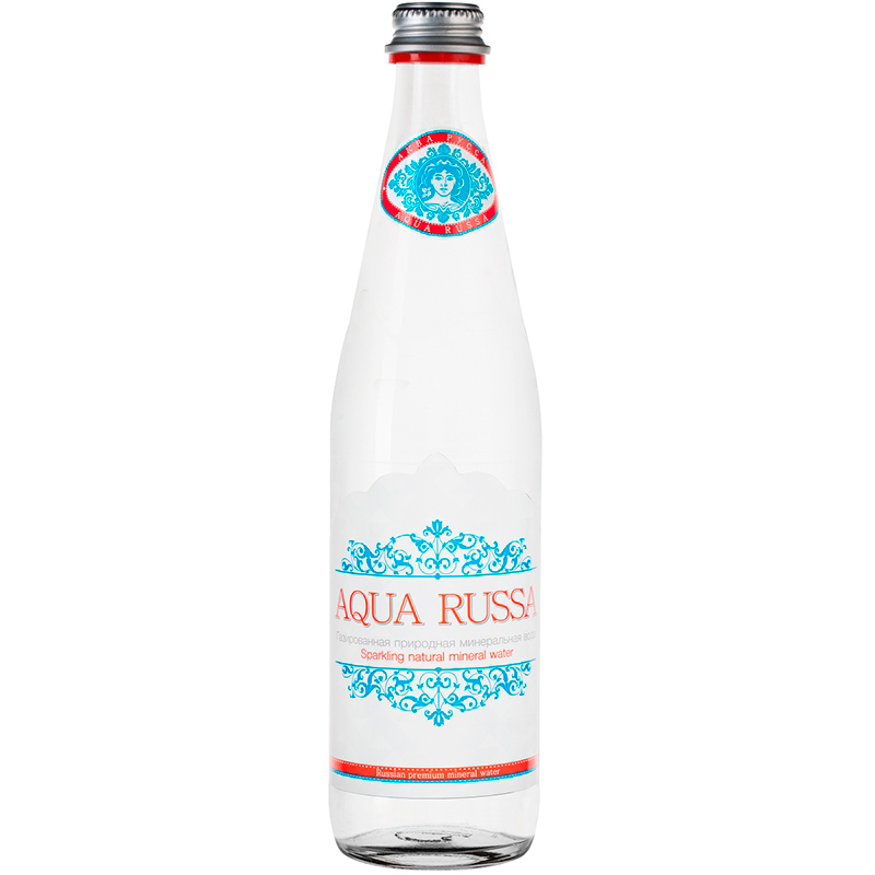 Минеральная вода Aqua Russa, Аква Русса 0.75л, с газом, стекло