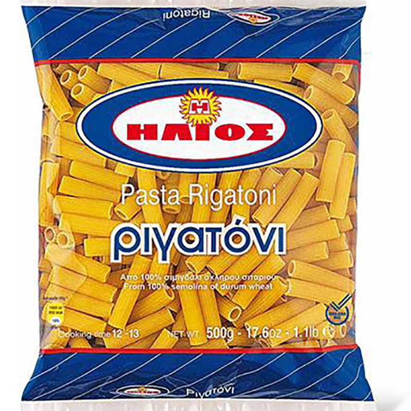 Макаронные изделия «Helios» Rigatoni, Гелиос Ригатони, 500гр, пакет