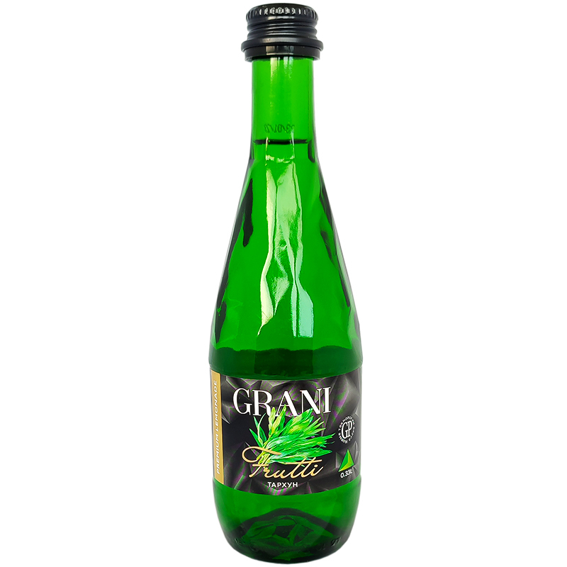 Напиток лимонад «Grani» Premium Lemonade Frutti, Грани Фрутти Тархун, 0.33л, стекло