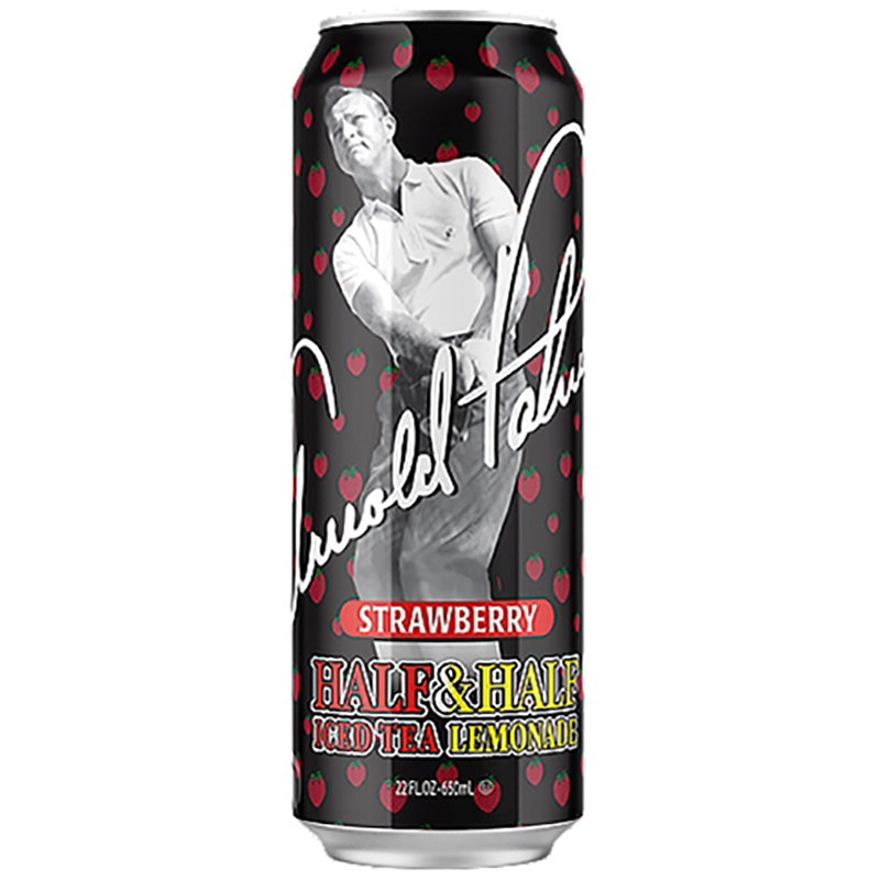 Холодный чай Arizona Half & Half Iced Tea Lemonade Strawberry, Клубника Халф энд Халф, 0.65л, банка