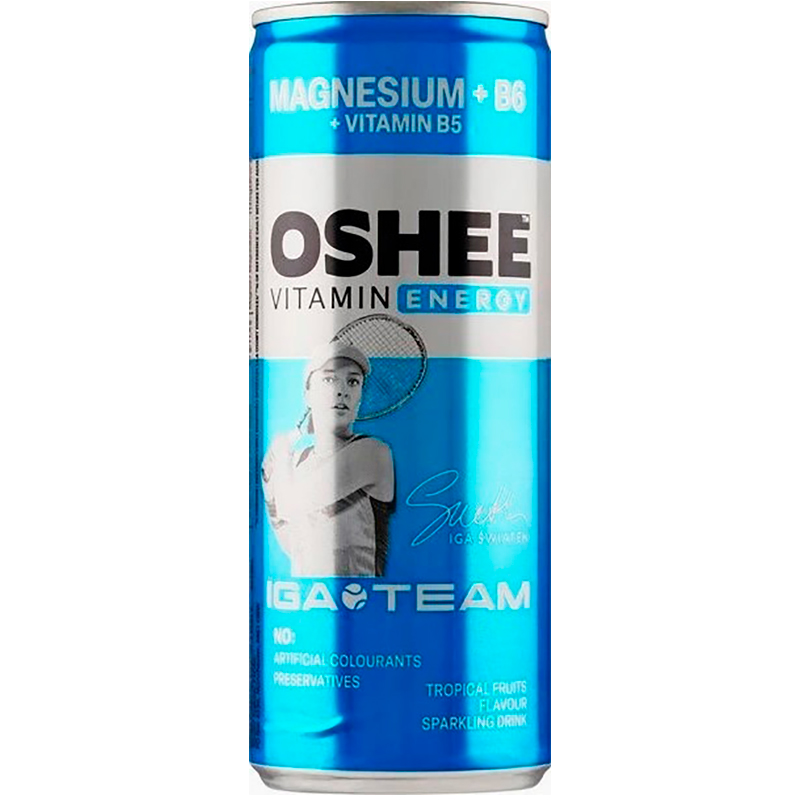 Напиток «Oshee» Vitamin Energy, Magnesium + B6, Оши Магнезиум + B6, 0.25л, банка