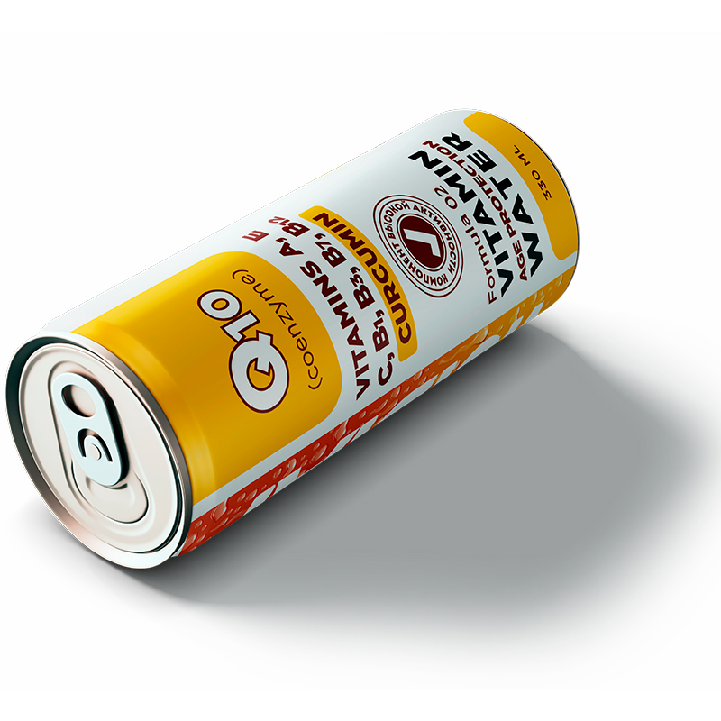 Напиток «VODA» Age Protection Formula 02 vitamins C, B1, B3, B7, B12 Вода Защита 0.33, с газом, банка