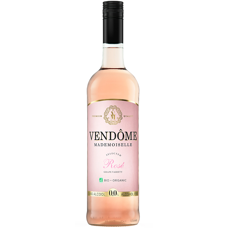 Безалкогольное вино розовое «Vendome Mademoiselle» Rose Bio, Вендом Мадемуазель Био, 0.75л, стекло