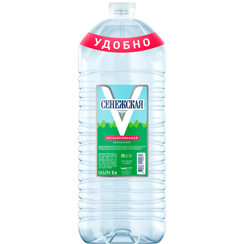Минеральная вода «Сенежская» 5л, без газа, пэт