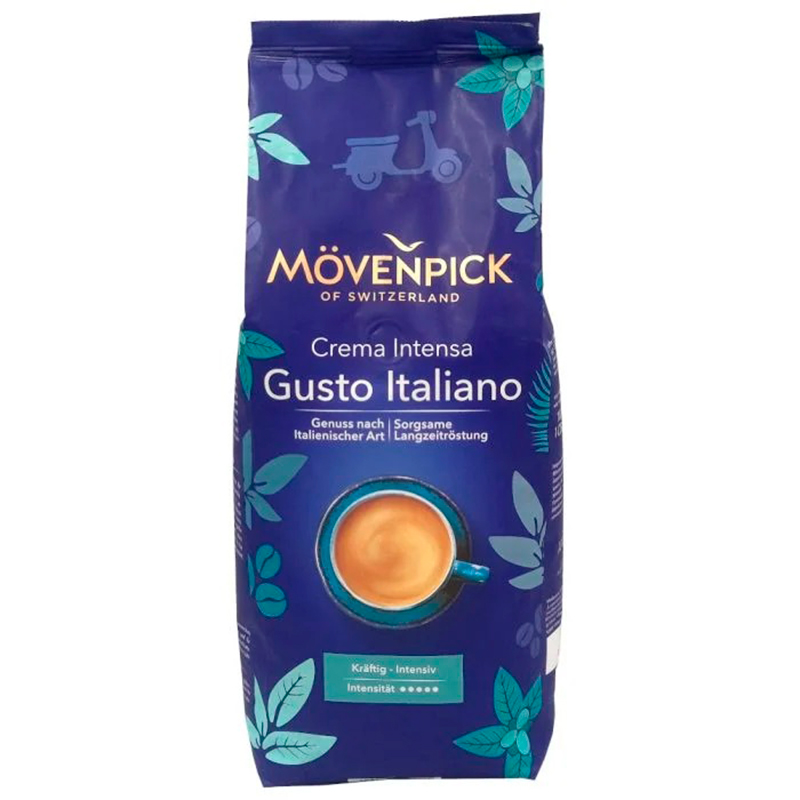 Кофе в зернах Movenpick Caffe Crema Intenso Gusto Italiano, Мовенпик Кафе Крема Интенсо Густо Италлиано 1000гр, пакет