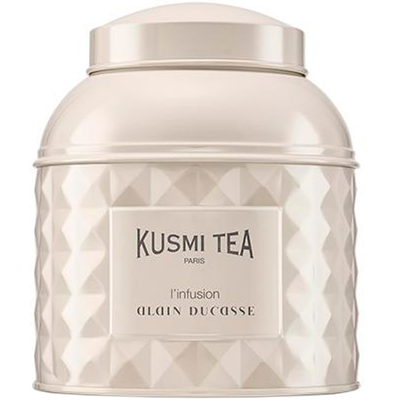 Чай органический Kusmi tea "L'infusion Alain Ducasse", Кусми Тизан, Персик, Цветы апельсина, банка 75гр