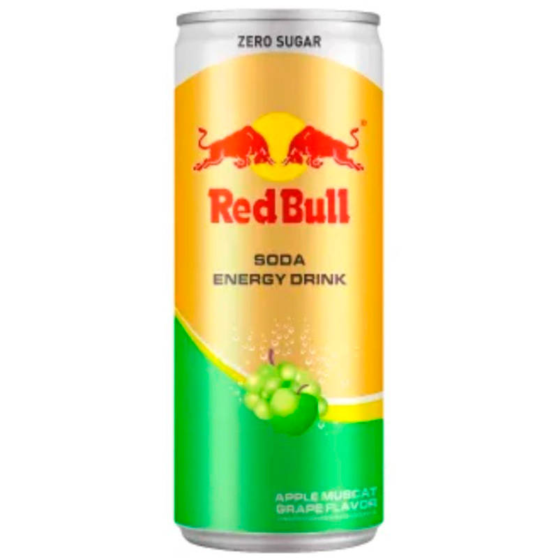Энергетический напиток «Red Bull» Apple, Grape, Zero Sugar, Ред Булл Яблоко, Виноград без сахара 0.25л, банка (Таиланд)
