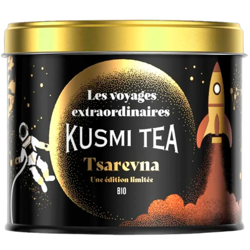 Чай черный Kusmi tea "Tsarevna 2025", Кусми Царевна, Апельсин, Специи (BIO), банка 120гр