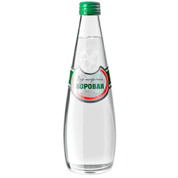 Минеральная питьевая вода «Боровая» лечебно-столовая, сульфатно-кальциевая 0.33 с газом, стекло