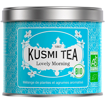Kusmi tea зеленый чай "Lovely Morning", "Прекрасное утро" (BIO, Organic Tea), банка 100гр