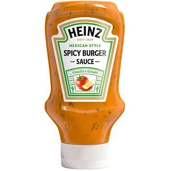 Соус «Heinz» Mexican Style Spicy Burger, Хайнц Мексикан Стайл Спайси Бургер, 400мл