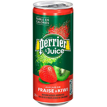 Perrier Fraise & Kiwi Перье Клубника + Киви 0,25л ж/б.