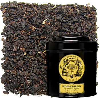 Черный чай Mariage Freres Breakfast Earl Grey, Марьяж Фререс Эрл Грей банка 100 гр