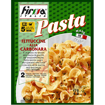 Спагетти «Firma Italia», Фирма Италия Феттучине с Соусом из Бекона, 175гр, пакет