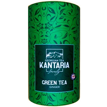 Зеленый чай «Kantaria» Ginger, Кантария Имбирь, 100гр. тубус