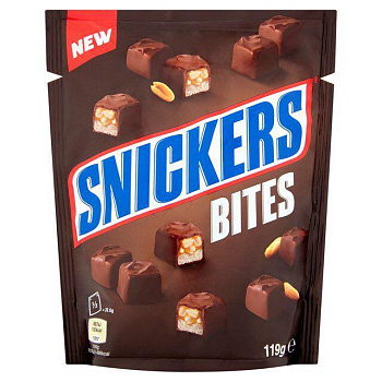 Конфеты Snickers Bites 119 гр, 9 шт/уп