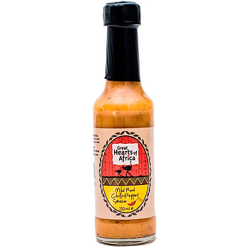 Соусы «Great Hearts of Africa» Mild Red Chilli - Pepper Sauce, Греат Хеартс Африка с красным перцем Чили (острота 2/10), 250мл, стекло