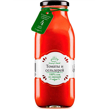 Сок Granny's Secret Томаты и сельдерей, 700 мл, 6 шт/уп, стекло