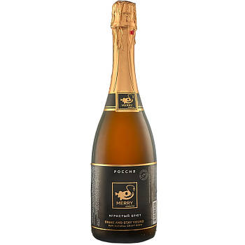 Безалкогольное Шампанское «Merry Kombucha» Игристый Брют 0.75л, стекло