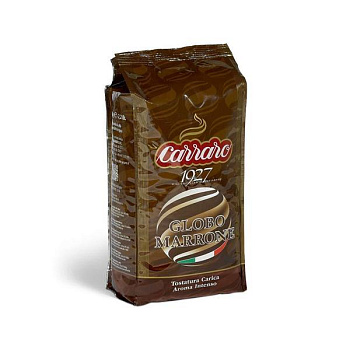 Unicum Кофе зерновой Carraro Globo Marrone 1кг, 15/85 %