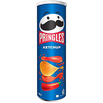 Чипсы «Pringles» Ketchup, Принглс Кетчуп 185г, банка