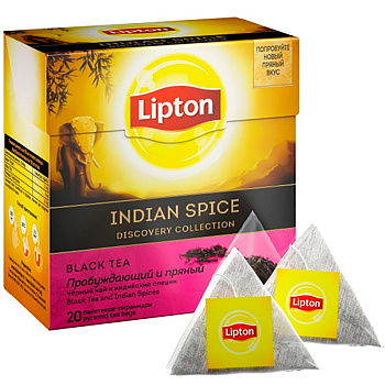 Чай «Lipton», Корица, Имбирь, 20шт, пирамидки