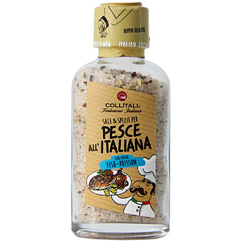 Приправа «Collitali» Bottiglia Vetro fvf Piccolo Dispenser Pesce All'italiana, Итальянская смесь для рыбы, 96гр