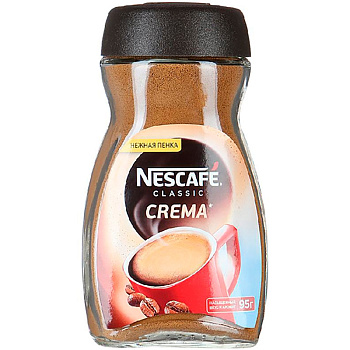 Кофе «Nescafe» Classic Crema, Нескафе Классик Крема, 95гр, стекло