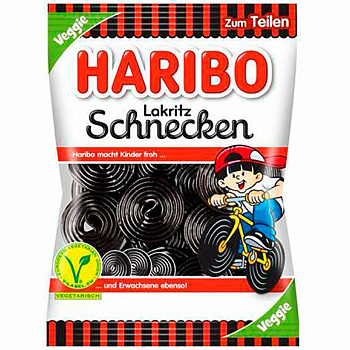 Мармелад «Haribo» Lakriz Schnecken, Харибо Лакрица, 175гр