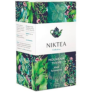 Пакетированный чай Горный Чабрец, Mountain Thyme Niktea 25х2г.