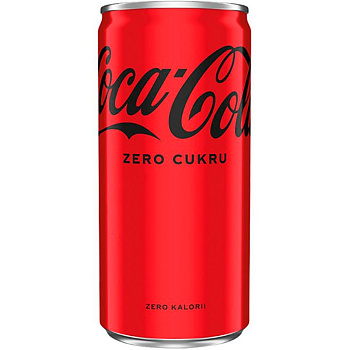 Газированный напиток «Coca-Cola» Zero Sugar, Кока Кола 0.2л. без сахара, банка (Польша)