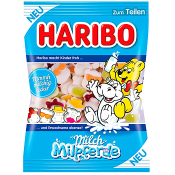 Мармелад «Haribo» Milch Milpferde, Харибо Молочные Бегемоты, 175гр