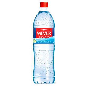 Минеральная вода Mever 1,5 л без газа, ПЭТ, 6 шт/уп