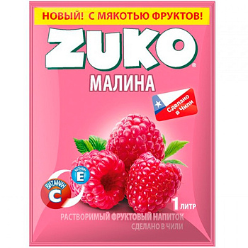 Сухой сок "ZUKO" Малина" 20гр, 12 шт/уп