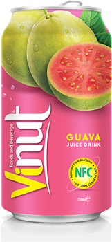 Напиток сокосодержащий Vinut Pink Guava, Винут Розовая гуава 0,33 л, 24 шт/уп