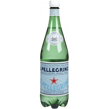 Минеральная вода S.Pellegrino / Сан Пеллегрино пл.бут. 1,00л, 6 шт/уп