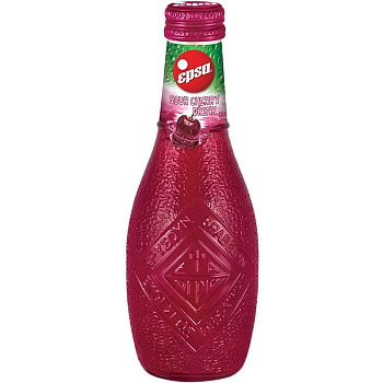Сокосодержащий газированный напиток «Epsa» Sour Cherry Drink, Эпса Кислая Вишня 0.232л, стекло