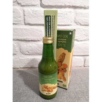 Био Сок из корня Куркумы 100%, 0.25, стекло