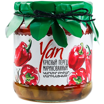 Перец красный маринованный «Yan», Ян 0.47 литра