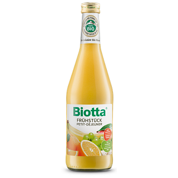Мультифруктовый сокосодержащий напиток «Biotta» для завтрака с  маркировкой "БИО" 500 мл